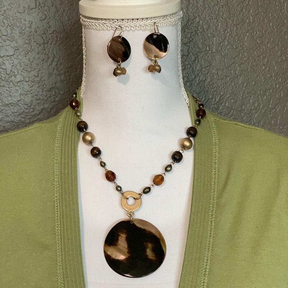 Necklace and earrings